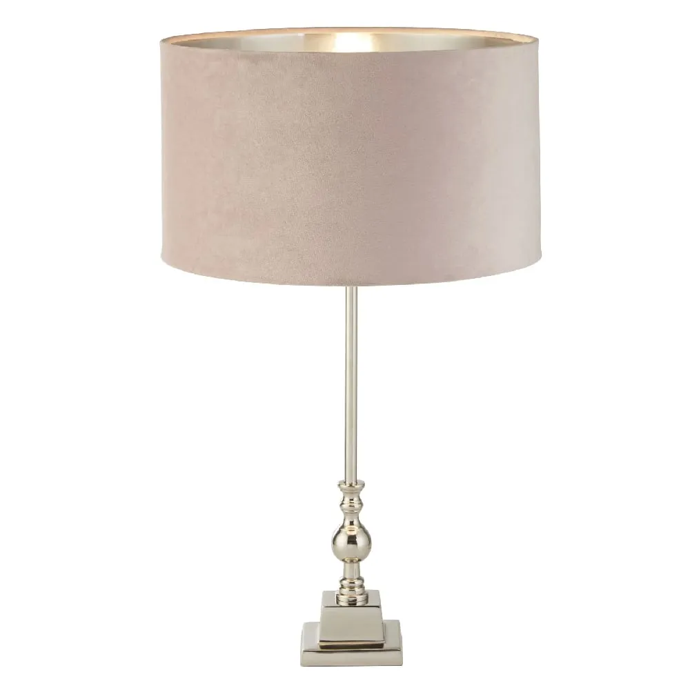 Whitby Table Lamp - Pink, Velvet