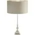 Whitby Table Lamp - Taupe, Velvet