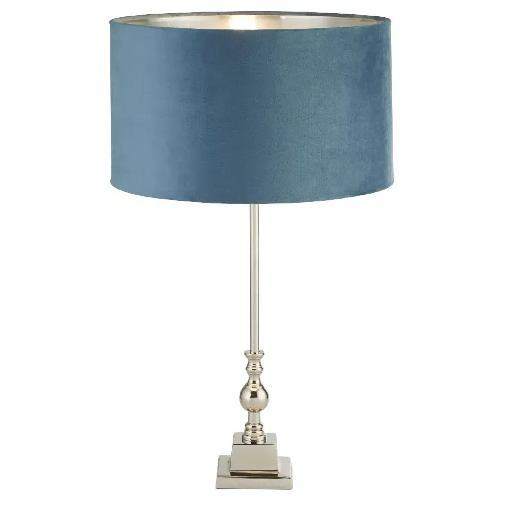 Whitby Table Lamp - Teal, Velvet