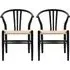 Whiten Dining Chairs Set of 2 - Black, Elm