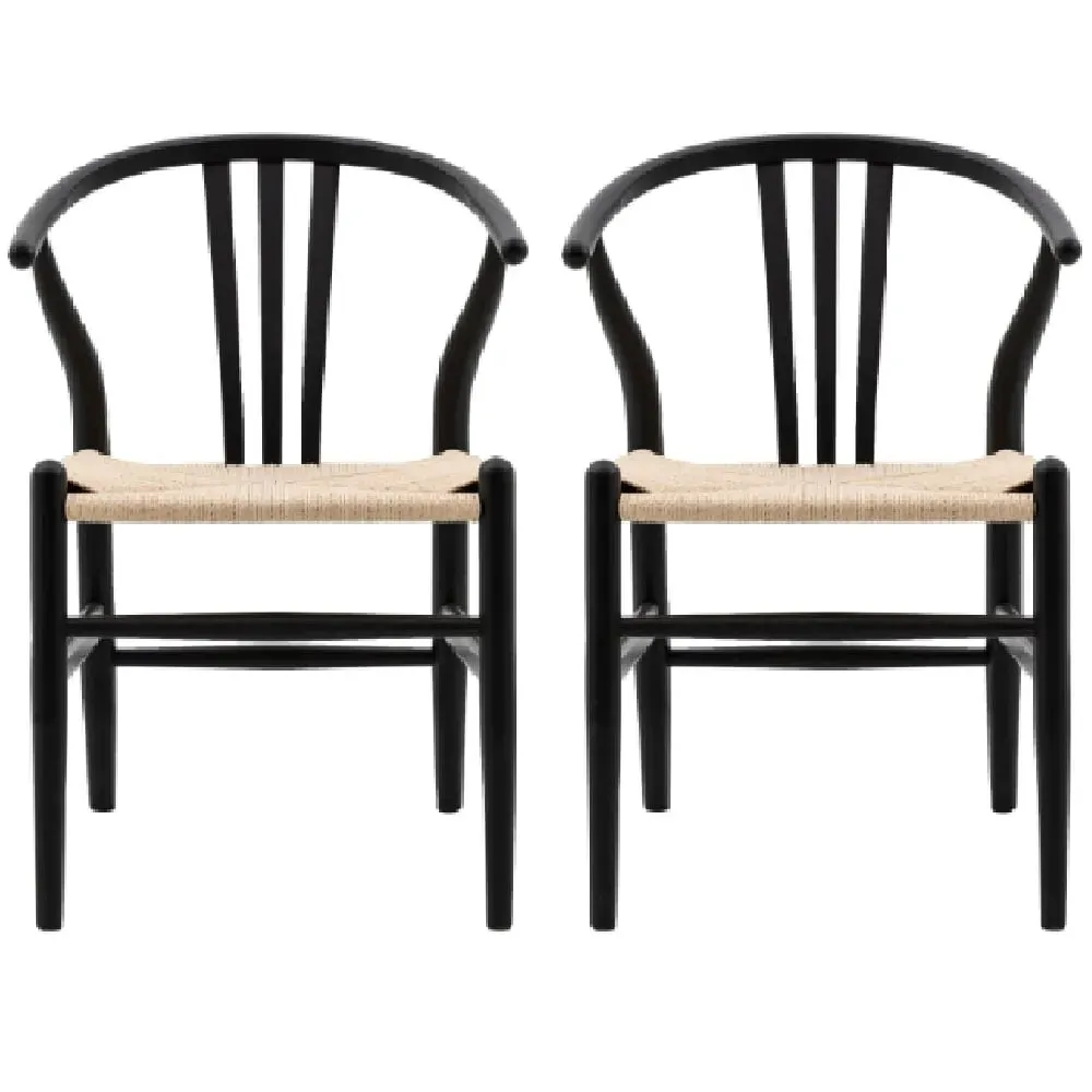 Whiten Dining Chairs Set of 2 - Black, Elm image