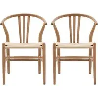 Whiten Dining Chairs Set of 2 - Natural, Elm