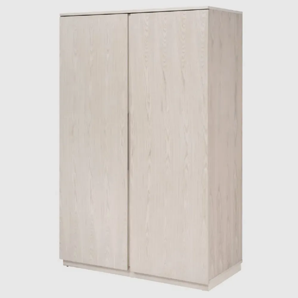 Wichita 2 Door Wardrobe - White Wash Oak