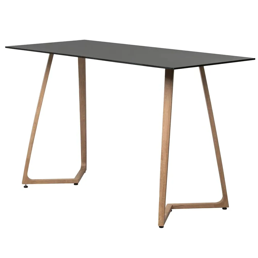 Wichita Rectangular Bar Table - Black, Oak
