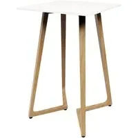 Wichita Rectangular Bar Table - White, Oak