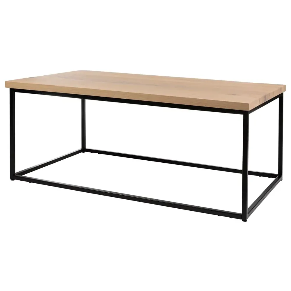 Wichita Rectangular Coffee Table - White, Oak