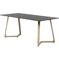 Wichita Rectangular Dining Table - Black, Oak