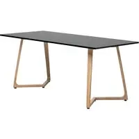 Wichita Rectangular Dining Table - Black, Oak