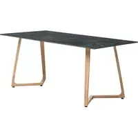 Wichita Rectangular Dining Table - Italian Stone, Oak