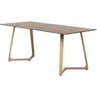 Wichita Rectangular Dining Table - Rust, Oak