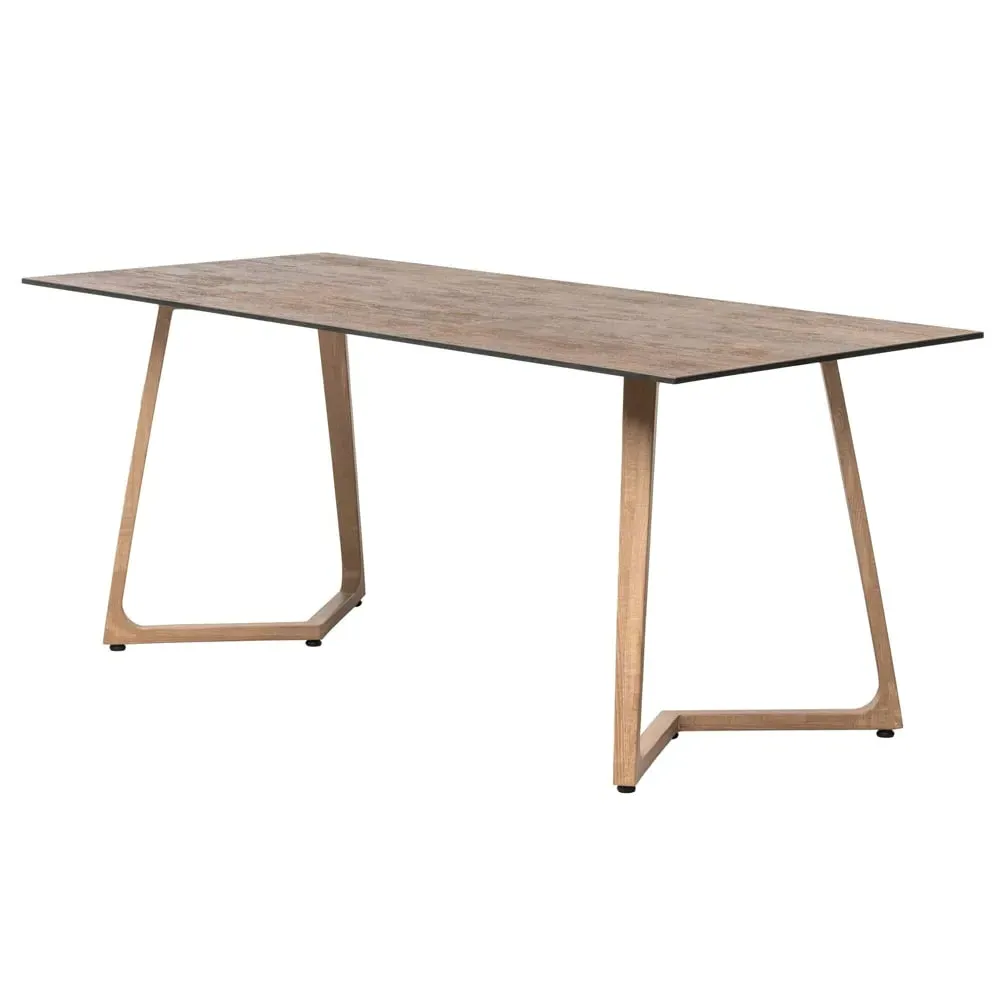 Wichita Rectangular Dining Table - Rust, Oak
