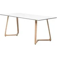 Wichita Rectangular Dining Table - White, Oak