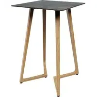 Wichita Square Bar Table - Italian Stone, Oak