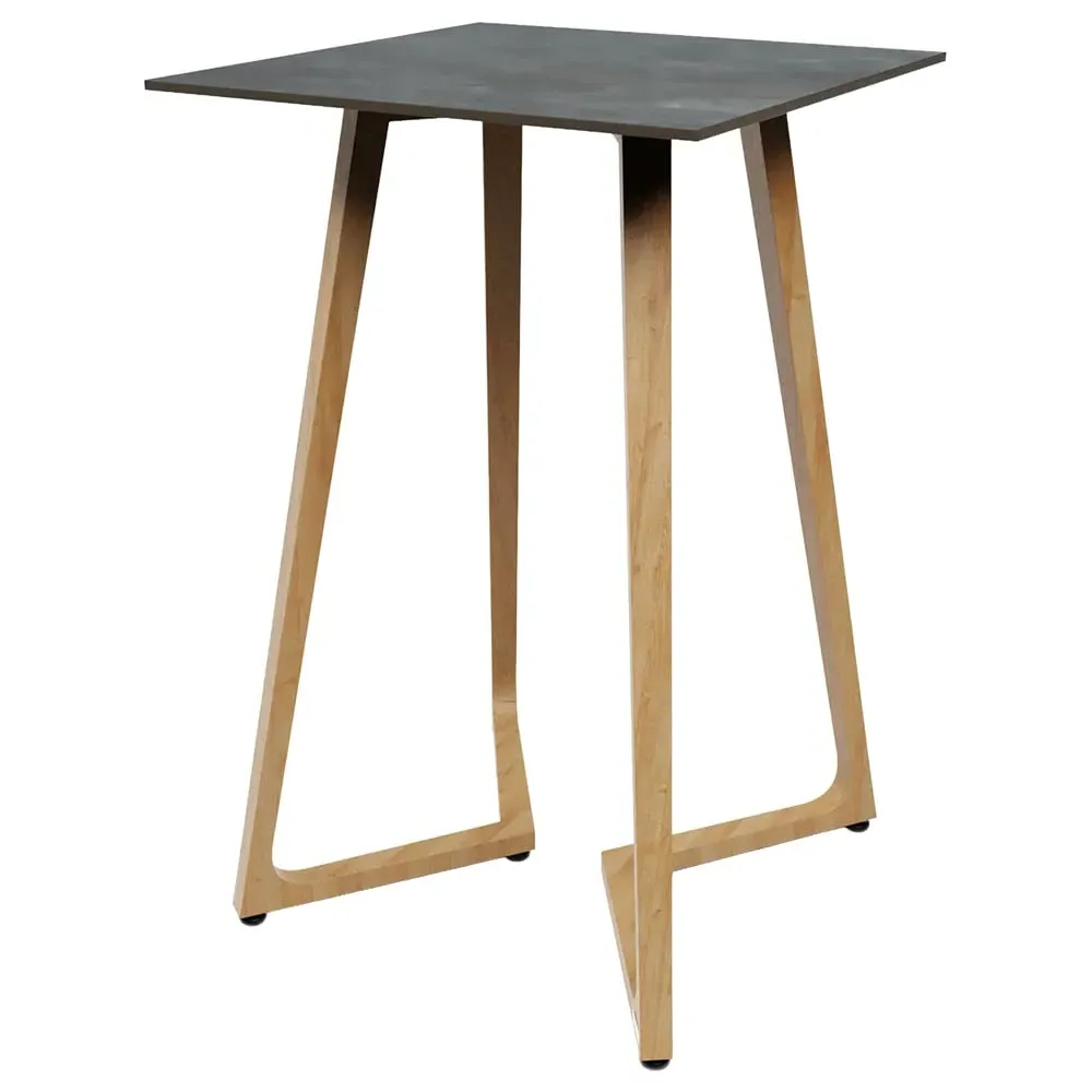 Wichita Square Bar Table - Italian Stone, Oak