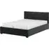 Wick Double Storage Ottoman Bed - Black, Faux Leather