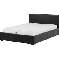 Wick King Size Storage Ottoman Bed - Black, Faux Leather