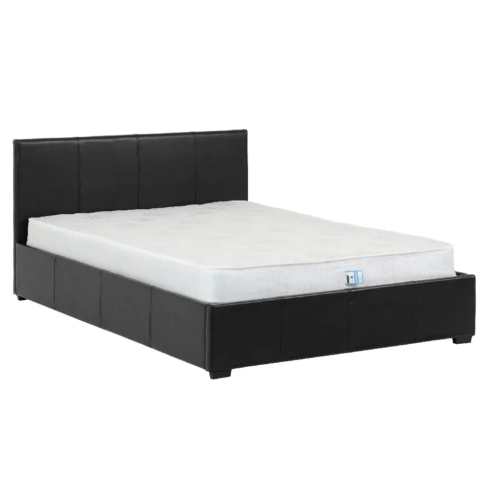 Wick King Size Storage Ottoman Bed - Black, Faux Leather