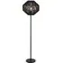 Wicker 1 Bulb Floor Lamp - Black