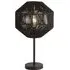 Wicker 1 Bulb Table Lamp - Black