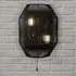Wicker 2 Lamp Wall Light - Black, Steel