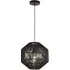 Wicker Wall Hung Single Pendant Light - Black
