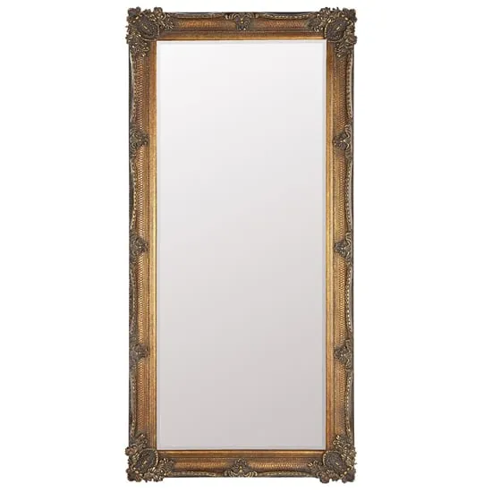 Wickford Large Rectangular Leaner Floor Mirror - Gold