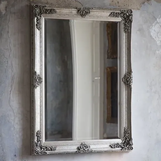 Wickford Small Rectangular Leaner Floor Mirror - Silver image