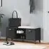 Widnes Shoe Storage Bench with Seating - Black, Pine