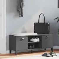 Widnes Shoe Storage Bench with Seating - Grey, Pine