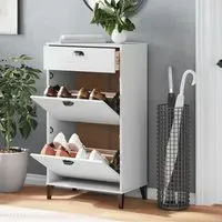 Widnes Shoe Storage Cabinet - White, Pine