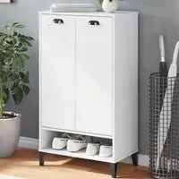 Widnes Shoe Storage Cabinet with 2 Doors - White, Pine