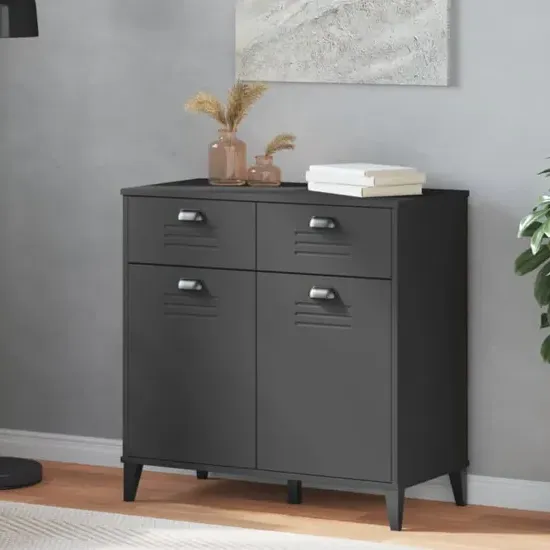 Widnes Sideboard with 2 Drawers - Anthracite Grey, Pine Wood product