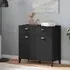 Widnes Sideboard with 2 Drawers - Black, Pine Wood