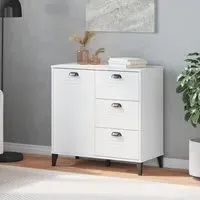 Widnes Sideboard with 3 Drawers - White, Pine Wood