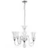 Wikota 6 Bulb Chandelier - Clear, Chrome