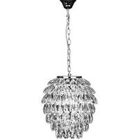 Wikota Crystal Fallon Ceiling Pendant Light - Chrome
