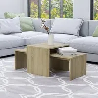 Wilde Set of 2 Nesting Coffee Tables - Sonoma Oak, Chipboard