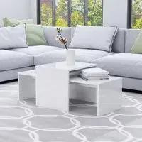 Wilde Set of 2 Nesting Coffee Tables - White, High Gloss