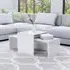 Wilde Set of 2 Nesting Coffee Tables - White, High Gloss