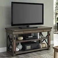 Wildwoods Small TV Stand - Rustic Grey, Wood Veneer alternate view