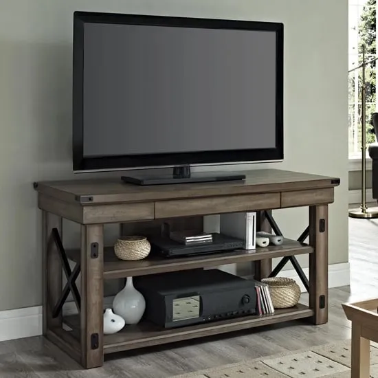 Wildwoods Small TV Stand - Rustic Grey, Wood Veneer product