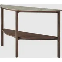 Wilmot Console Table with Storage - Walnut, Marble Glass