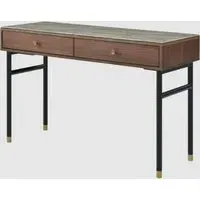 Wilmot Dressing Table - Walnut, Marble Glass