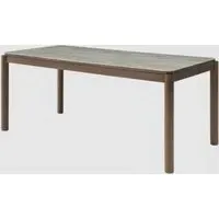 Wilmot Large Dining Table - Walnut, Marble Glass