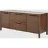Wilmot TV Stand - Walnut, Marble Glass