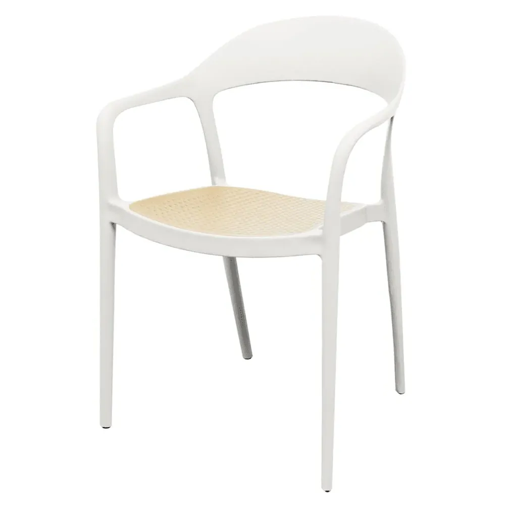 Wilson Outdoor Armchair - White, Polypropylene