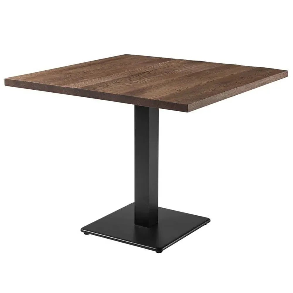 Wingate Large Square Dining Table - Smoked, Oak