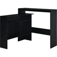 Winnie Bar Table with 2 Table Tops - Black, Chipboard
