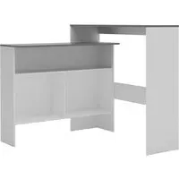 Winnie Bar Table with 2 Table Tops - Grey, Chipboard