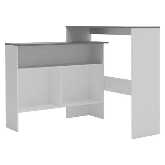 Winnie Bar Table with 2 Table Tops - Grey, Chipboard
